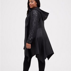 Torrid Harry Potter Faux Suede Deathly Hallows Black‎ Coat 1